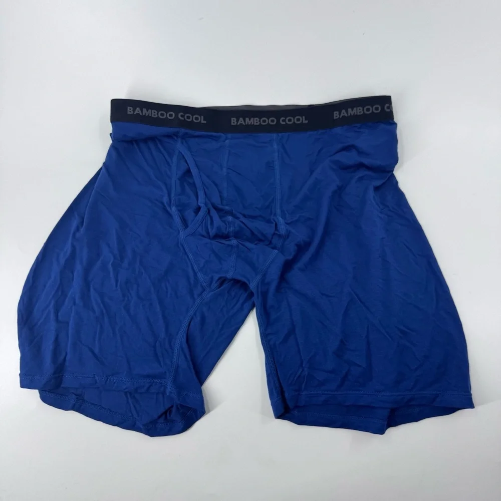 BAMBOO Blue Boxer Briefs‎ with Elastic Waistband
